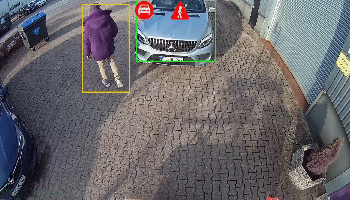 Sensierung Auto und Person
