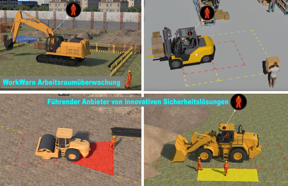 Arbeitsraumüberwachung für alle Arten von Fahrzeugen und Geräten