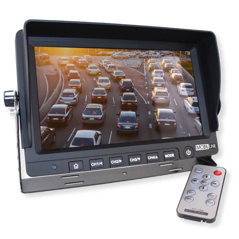 TFT101QML ~ 10,1" Quad-Monitor mit 4 Kamera-Eingängen im Hoch- und Querformat