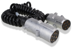 TTS - 3,5m LKW-Wendelkabel - Verbindungskabel 7P/24V Erich Jaeger Metallstecker